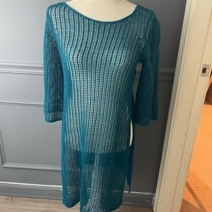 Brand New Eileen Fisher Fishnet Long Sleeve Top